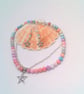 Pastel Marble Crystal, Chain & Stars Jewellery Set, Gift for Her, Mother's Day  - Image 4
