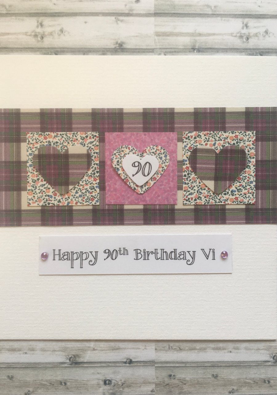 Happy Birthday Card with personalised name and age