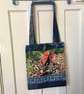 Upcycled Hand Embroidered Nature Tote Bag - Image 2