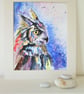 Owl Portrait original painting - Image 2