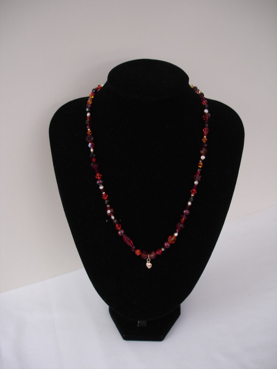 crystal & pearl necklace