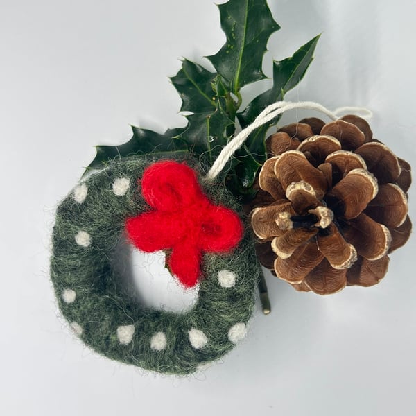 Mini Wreath Christmas Decoration Handmade Hanging Ornament