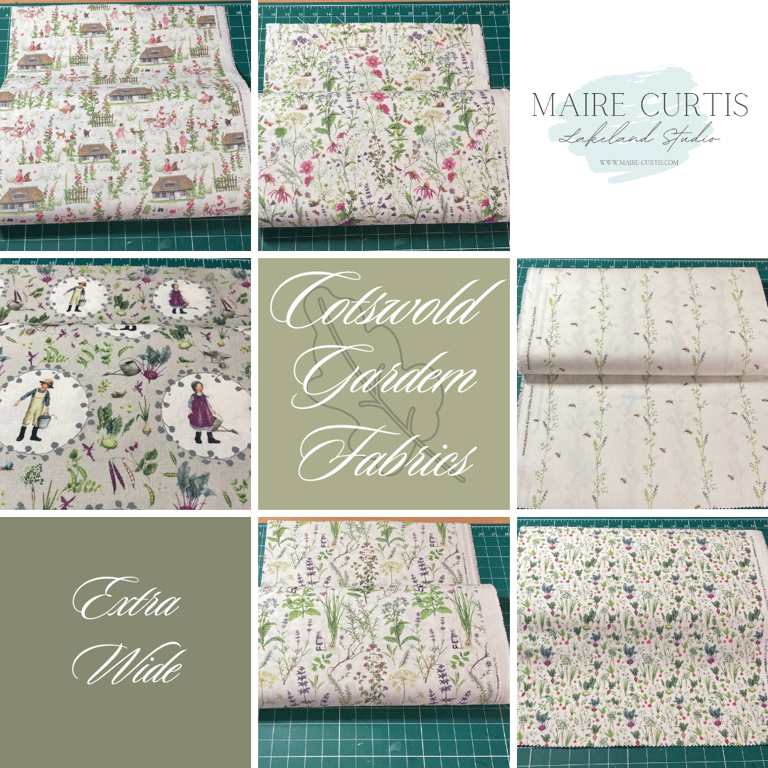 Cotswold Garden collection cotton quilt fabrics from quarter metre