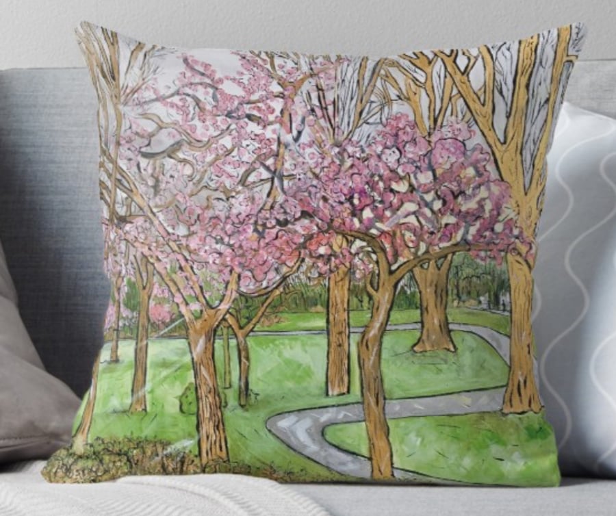 Throw Cushion Featuring The Painting ‘So Fragile, So Beautiful’