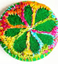 Buttons 1 inch button Hand Dyed Silks and Cottons Free Machine Embroidery Button