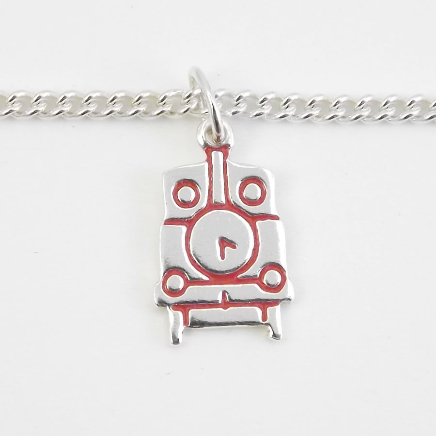 Steam Train Bracelet, Silver Railway Jewellery, Handmade Train Gift