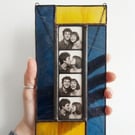 Custom Stained Glass Photo Booth Frame, Handmade Hanging Decor