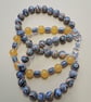 Handmade Lace Malachite and Yellow Jade bracelet  - Image 1