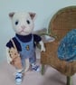 knitted kitten doll, dotpebblesknits design, Kitten Kids  - Image 9