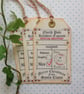 CHRISTMAS GIFT TAGS  ( set of 3) ' Gift  from Santa ' . Vintage -style.