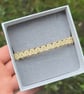 Ivory and Gold Macrame Bracelet - 14ct gold filled, Adjustable  - Image 4