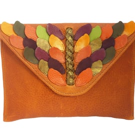 Tan Envelope Clutch