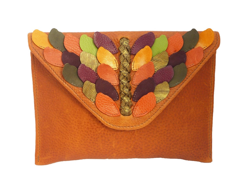 Tan Envelope Clutch