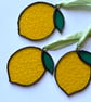 Stained glass lemon with a leaf suncatcher