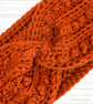 Crochet headband, ear warmer. Rust, copper twist ear warmer. Copper headband. - Image 9