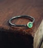 Recycled Sterling Silver Emerald Ring