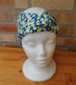  Headband green blue floral viscose jersey twist front turban hair accessories  - Image 1