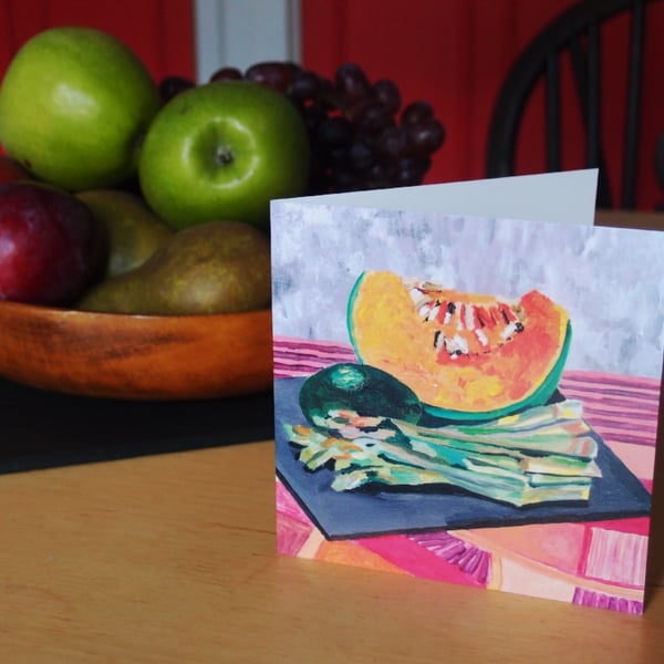 Kitchen still life greetings card