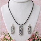 Handcrafted Floral Pendant & Earring Set 