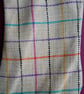 Medium Christmas Stocking in Cream with Rainbow Check Pattern (seconds) - Image 3