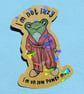 Funny Lazy Frog Sticker Vinyl Waterproof Animal Decal Low Power Mode