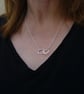 Recycled Sterling Silver Wire Linked Shapes Necklace  - Image 5