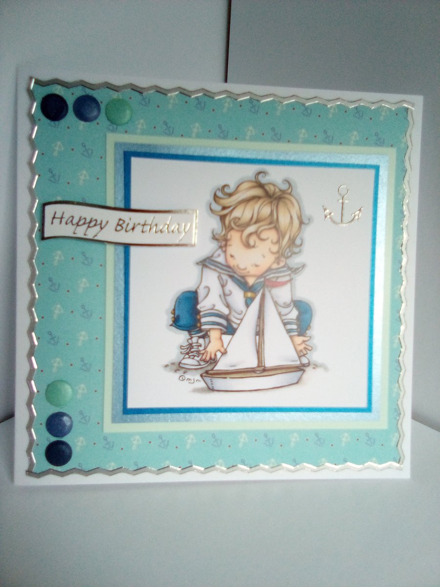 Papercraft boys birthday card