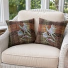 Harris Tweed Thistle Cushion - Two Available