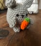 Robbie Rabbit – Grey Crocheted Keyring - Image 2