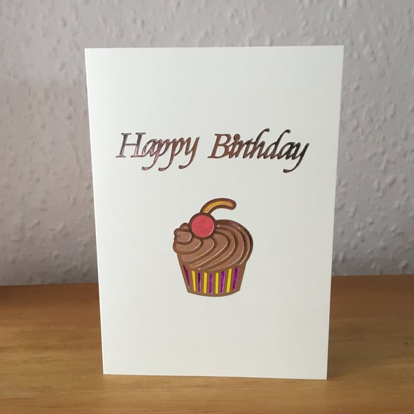 Chocolate Cupcake Birthday Card