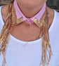 Baby Pink & Gold Detachable Statement Collar - Upcycled Sequin Neckcessory - Image 7