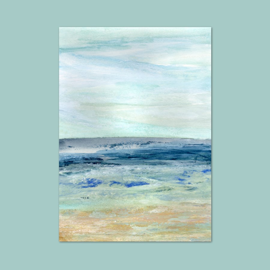 ‘A Day at the Beach’ A4 Seascape Print