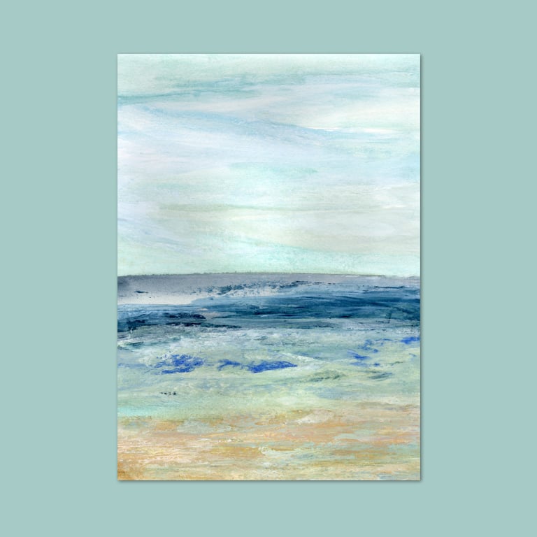 ‘A Day at the Beach’ A4 Seascape Print