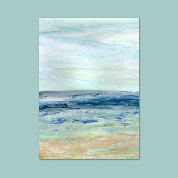 ‘A Day at the Beach’ A4 Seascape Print