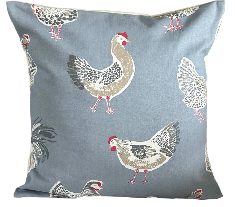  Chicken Print Cushion Cover 16”x16” Last One