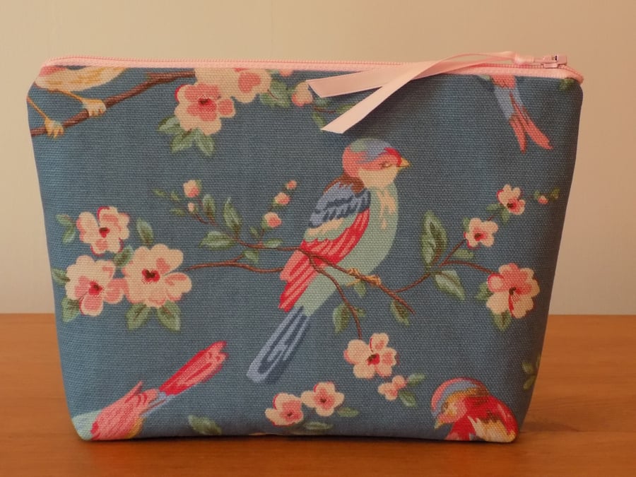 Cath Kidston Birds & Blossom Floral Make Up Case Bag