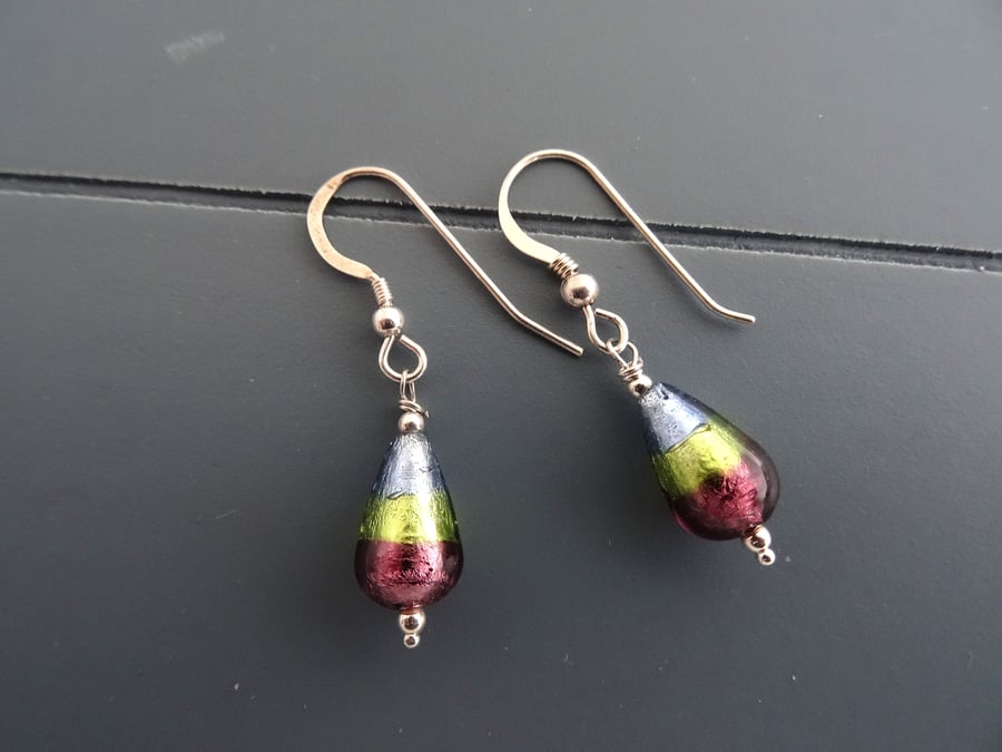 Murano Verde Sapphire Earrings 