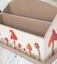 Red Toadstool Letter Rack - Mushroom Desk Tidy - Image 7