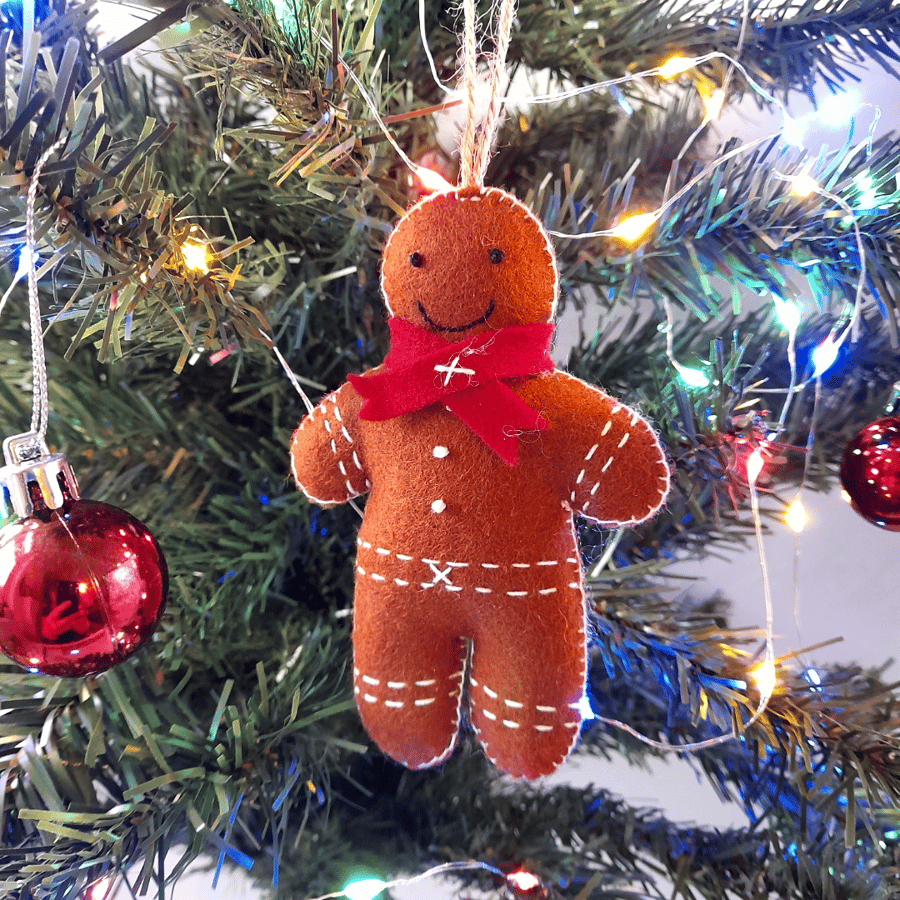 Gingerbread Man Christmas decoration - single