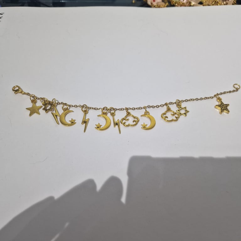 Sky charm gold bracelet