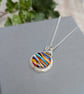 Sterling Silver Multicoloured Surfite Round Necklace - JBJ2072