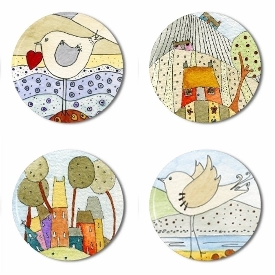 Illustrated sheep pocket mirror