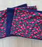 Poppy neck warmer, adult fleece scarf, poppy snood, blue and red neck warmer - Image 3