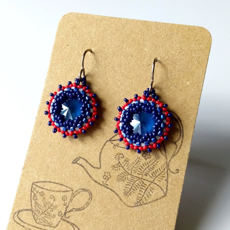 Red White and Blue Platinum Jubilee Earrings