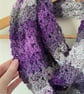 Purple Infinity Scarf - Handmade - Crochet Scarves - Christmas Gift for Mum - Image 5