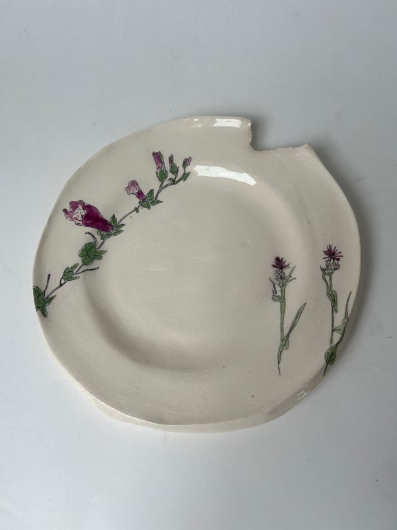 The Medium Plate with Foxgloves - Found in the Forest