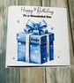 Birthday Card For Boy or Girl Blue Present Happy Birthday Card Son Grandson Neph - Image 2