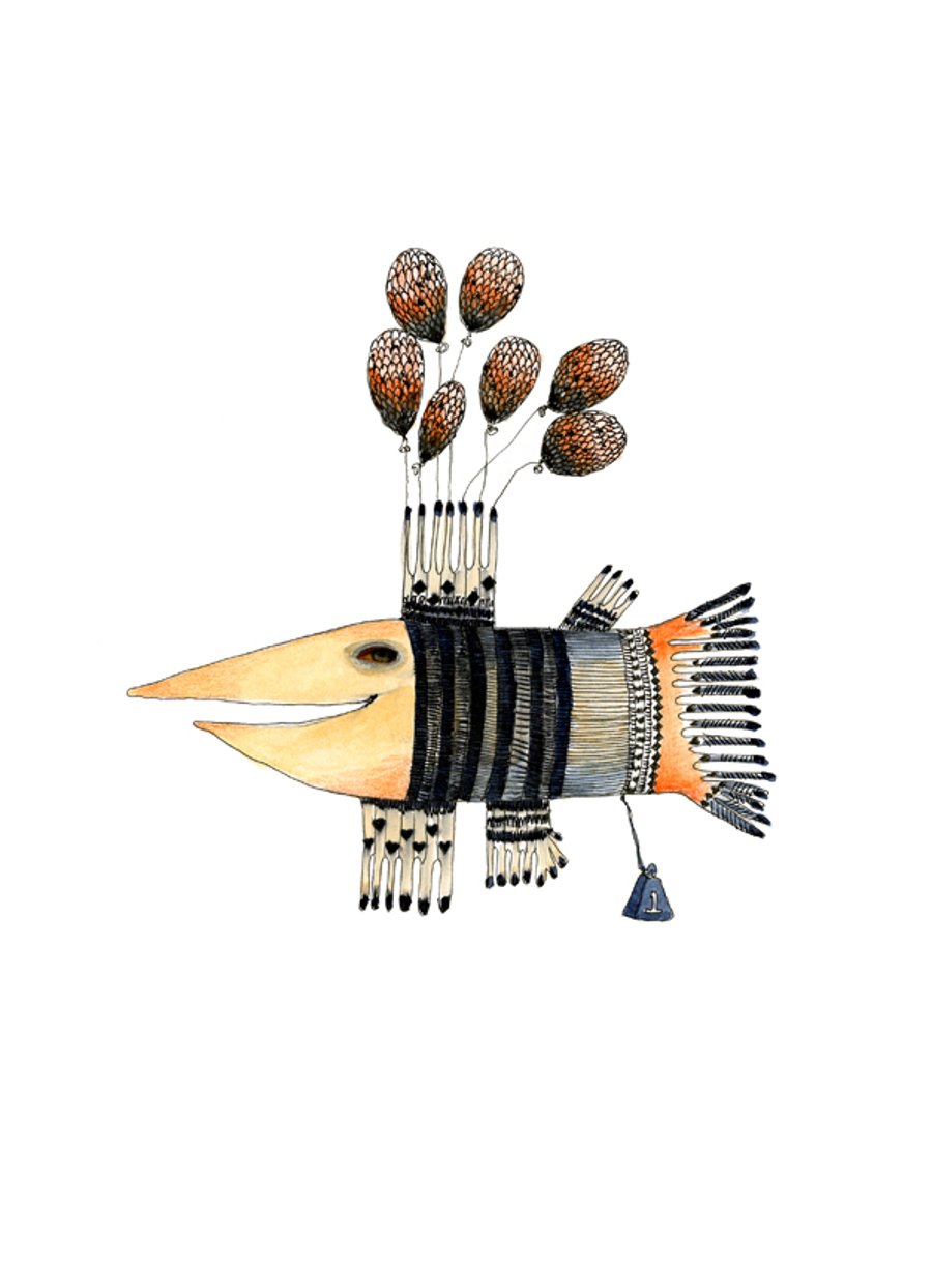 Print Fish A4 Fish illustration print