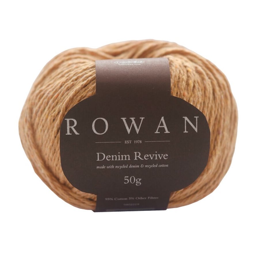 Rowan Yarns 'Denim Revive - Sand 218' 95% Recycled Cotton 50g Ball