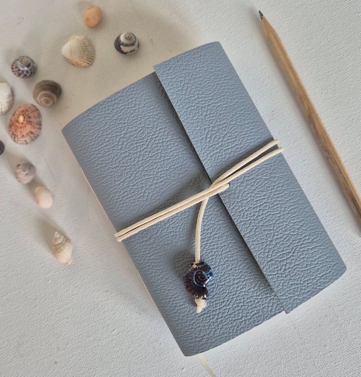 Seashore Journal with crab, shells, starfish etc nature Journal or Sketchbook A6